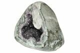 11" Purple Amethyst Geode With Polished Face - Uruguay - #199738-1